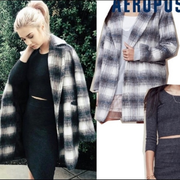 FLUFFY PLAID Cocoon Coat - Picture 10 of 10